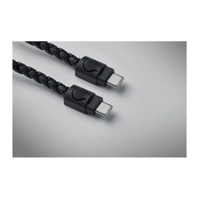 Brelok z kablem USB-C 60W FAULETI LOOP - Czarny (MO2647-03)