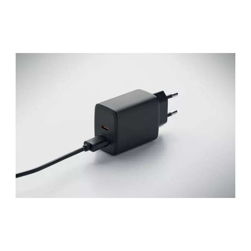 Ładowarka sieciowa GaN 65W USB-C i USB-A EXTEN - Czarny (MO2979-03)