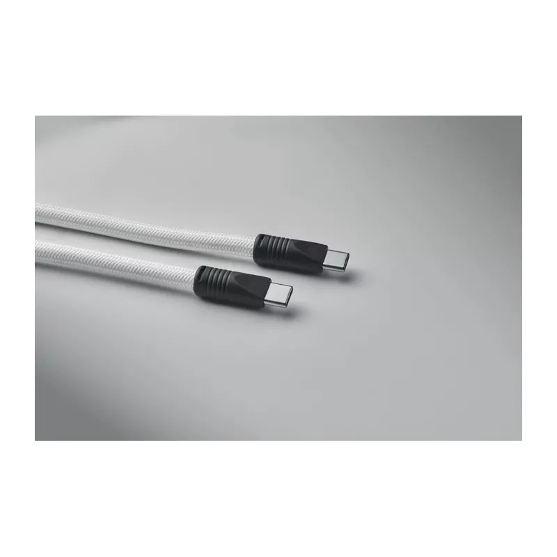 Smycz do telefonu z kablem 60W USB-C COCHARGE - Bialy (MO2618-06)