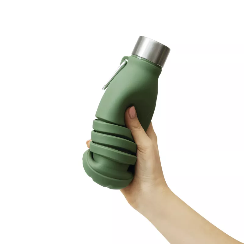 Składana butelka do picia 550 ml BIG GETS SMALL - oliwkowa zieleń (56-0603192)