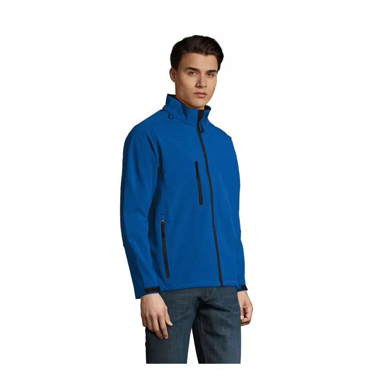 Softshell męski 3-warstwowy 340 g/m² Sol's RELAX - Niebieski (S46600-RB)
