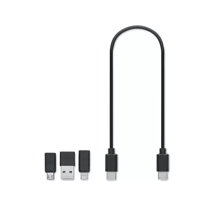 Kabel do ładowania 3 w 1 w pudełku z akacji VERSA - Drewna (MO2150-40)