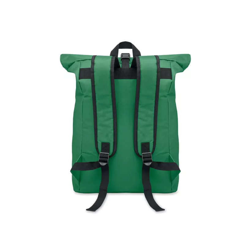 Plecak rolltop na laptop 15" z poliestru 600D IREA - Ciemnozielony (MO2170-60)