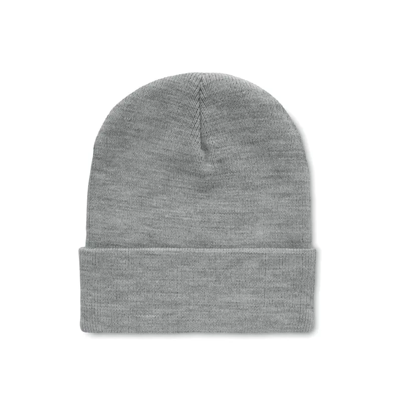 Czapka zimowa unisex z dzianiny RPET POLO RPET - Bialy/Szary (MO9965-34)