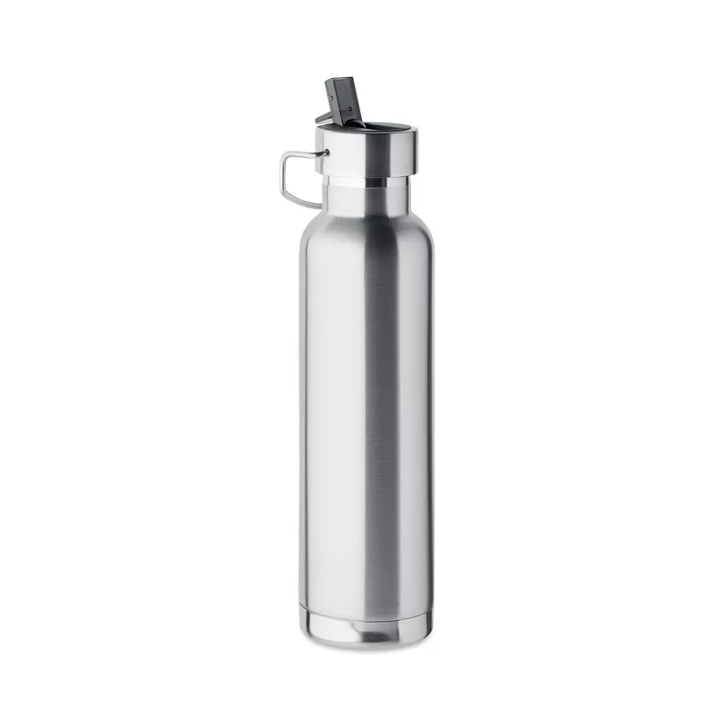 Butelka termiczna ze słomką 660 ml RIFLOW - Srebrny Mat (MO2283-16)