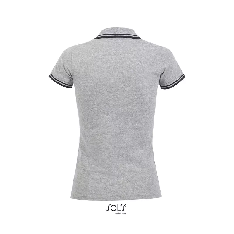 Polo damskie z piki 200 g/m² Sol's PASADENA WOMEN - Grey Melange/ French Navy (S00578-GF)