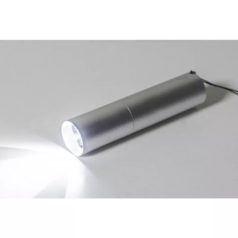 Chargelight Tone latarka akumulatorowa z recyklingowanego aluminium - srebrny (AP864122-21)