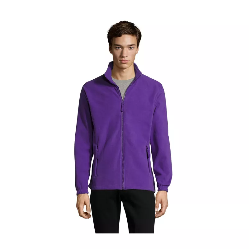 Bluza polarowa męska rozpinana 300 g/m² Sol's NORTH - Dark Purple (S55000-DA)
