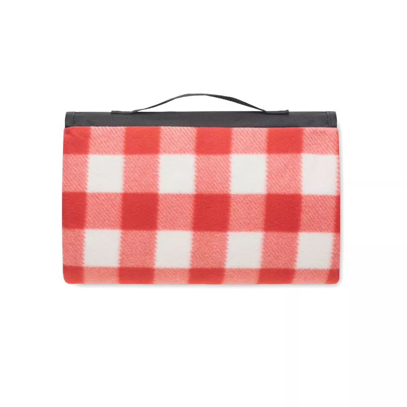 Koc piknikowy z polaru RPET 120x150 cm 150 g/m² CALY - Czerwony (MO6891-05)