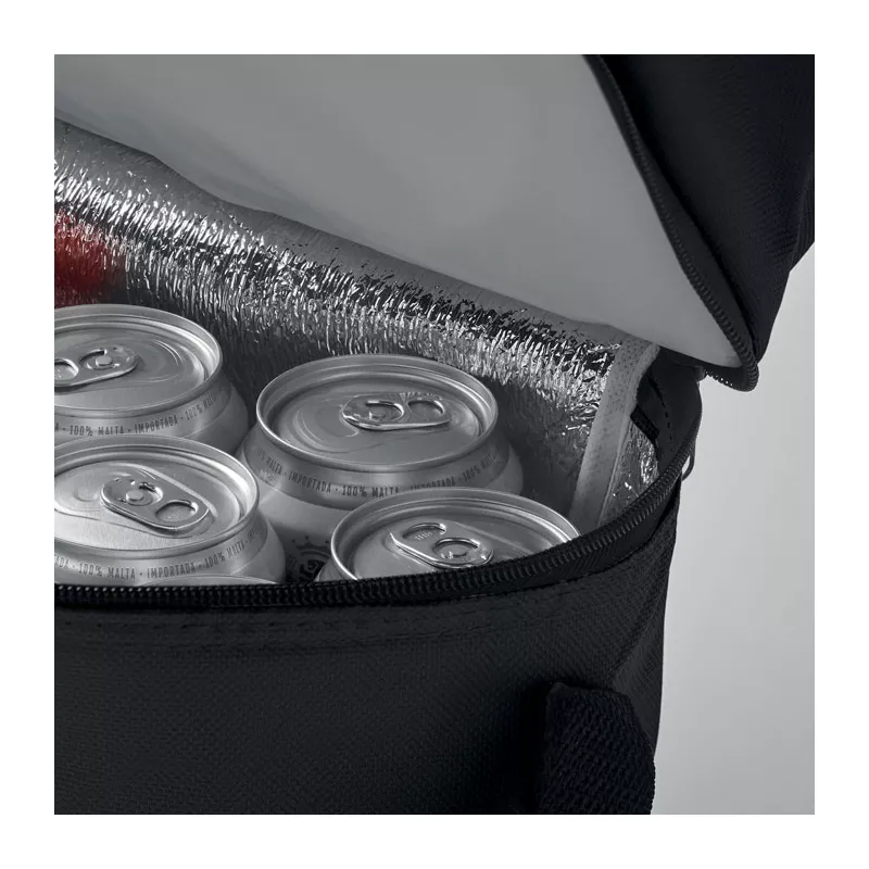 Torba termiczna z 2 przegrodami z poliestru 600D CASEY - Czarny (MO8949-03)