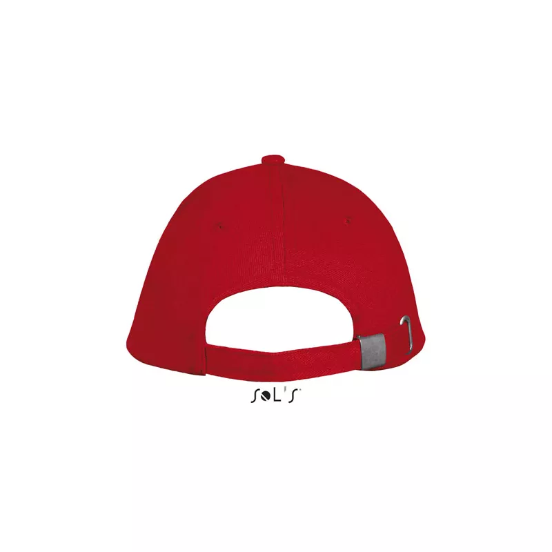 Czapka z daszkiem 5-panelowa 260 g/m² Sol's LONG BEACH - Rojo/Blanco (S00594-RE)