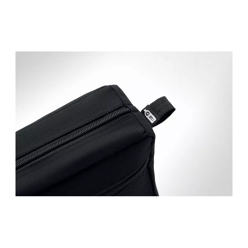 Kosmetyczka z RPET 600D z kieszenią BETTER & SMART - Czarny (MO6155-03)