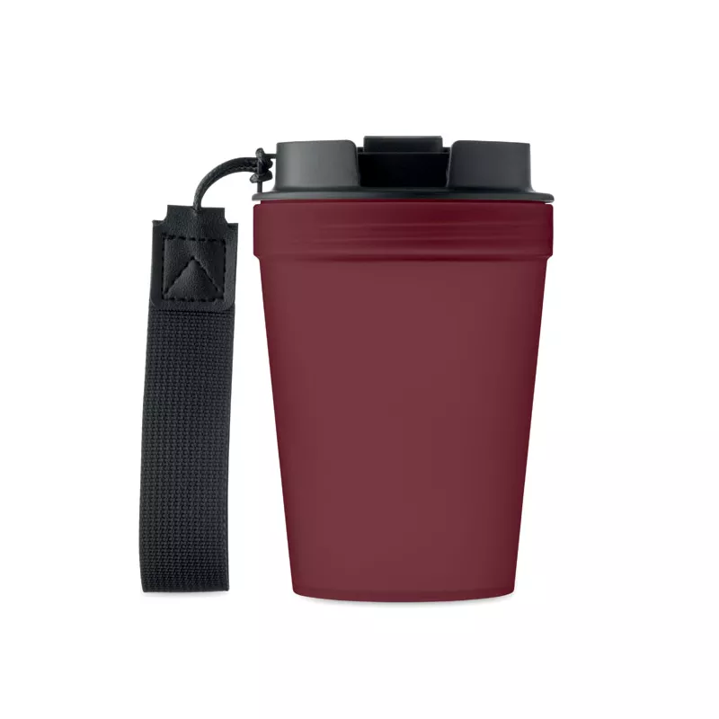 Kubek z PP z paskiem 300 ml ISFORDEN TUMBLER - Burgund (MO2670-02)