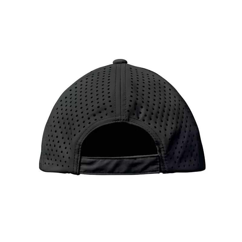 Czapka z daszkiem sportowa 5-panelowa 130 g/m² CAPO - Czarny (MO2543-03)