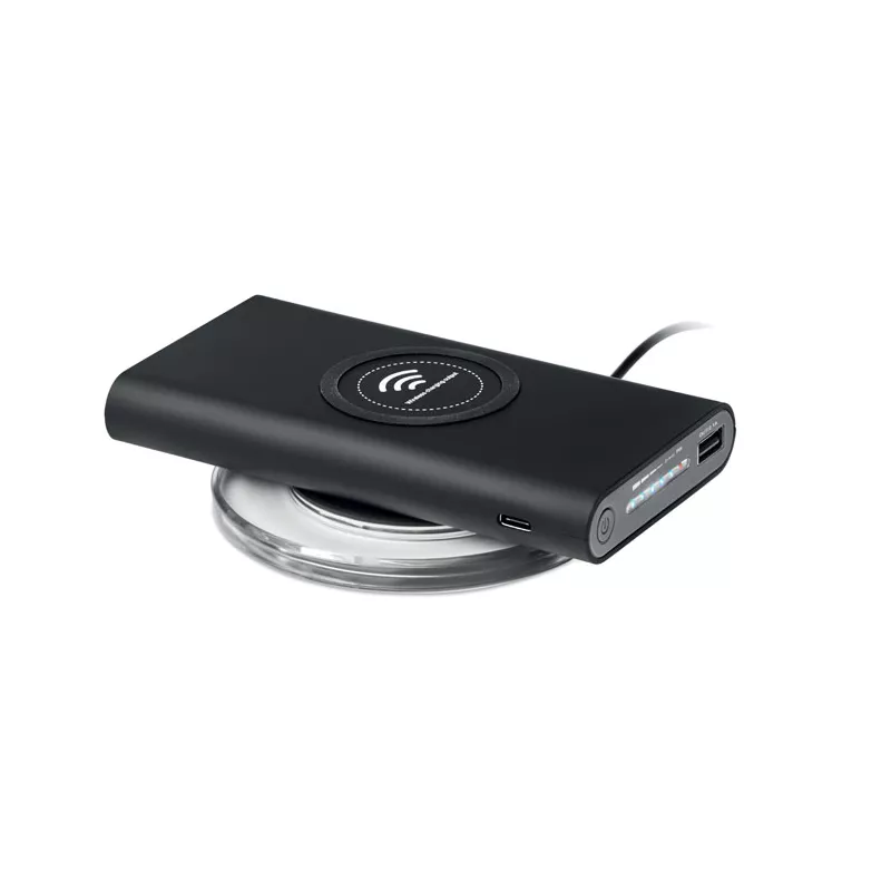 Powerbank bezprzewodowy 8000 mAh VIGOR - Czarny (MO9238-03)