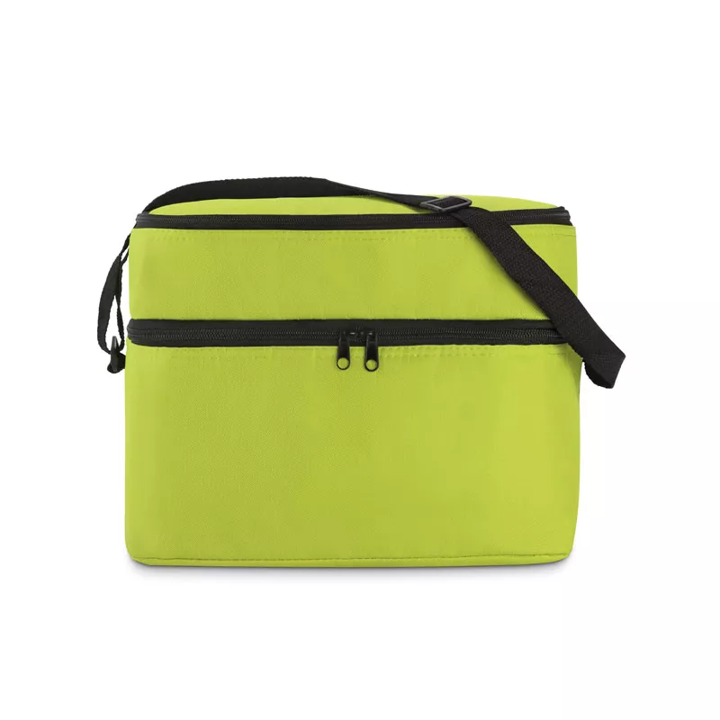 Torba termiczna z 2 przegrodami z poliestru 600D CASEY - Limonka (MO8949-48)