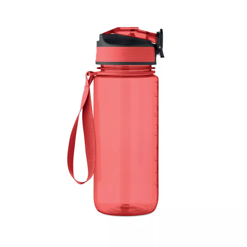 Butelka sportowa motywacyjna z RPET 700 ml ENKEL - Przezroczysty Czerwony (MO2792-25)