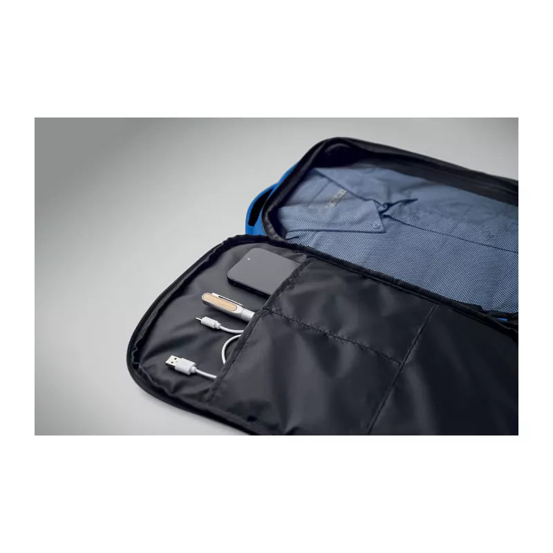 Plecak kabinowy z RPET na laptop 15" FLYSAFE - Niebieski (MO2840-37)
