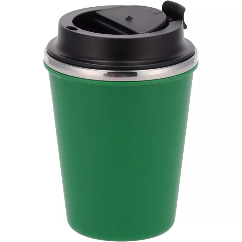 Kubek termiczny 350 ml z powłoką z recyklingu METODY - zielony (8496209)