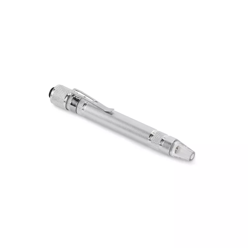 Multitool w kształcie długopisu z latarką TUBULAR - Srebrny (MO2498-14)
