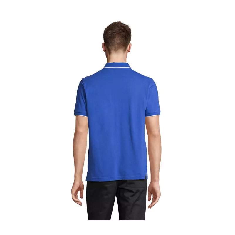 Koszulka polo unisex z prążkiem Sol's PALERMO - Królewski Niebieski/biały (S04769-RW)