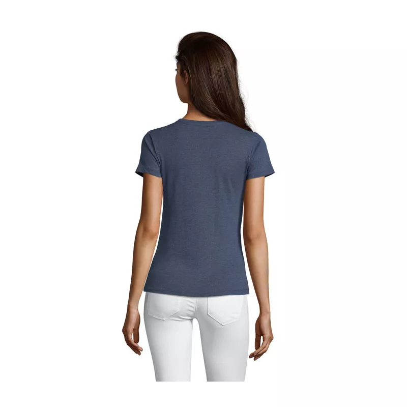 Koszulka damska 150 g/m² Sol's REGENT FIT WOMEN - Melanż Denim (S02758-HD)