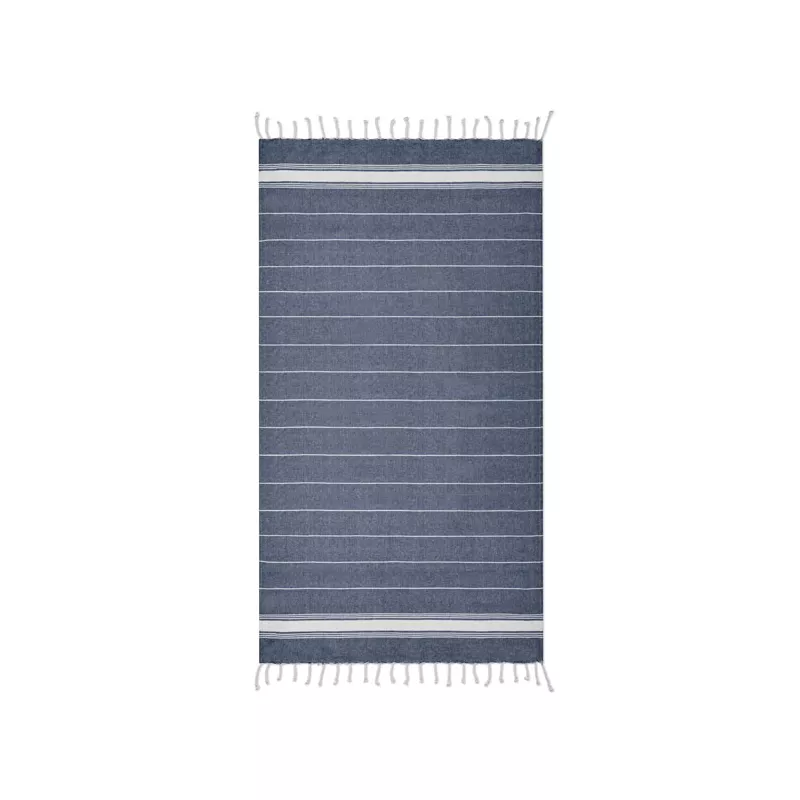 Ręcznik hammam bawełniany 90x170 cm 180 g/m² MALIBU - Niebieski (MO9221-04)