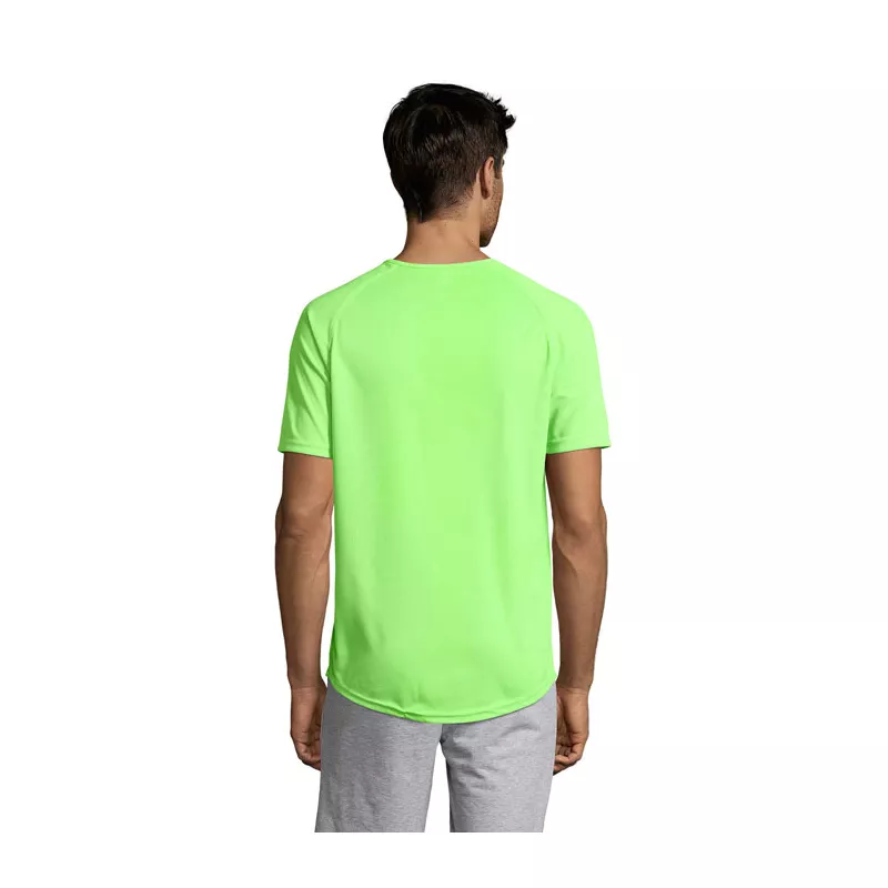 Koszulka sportowa męska raglan 140 g/m² Sol's SPORTY - Neon Green (S11939-NG)