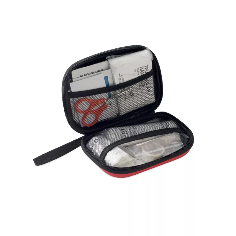 Apteczka pierwszej pomocy w twardym etui z PU CARETWO - Czerwony (MO2818-05)