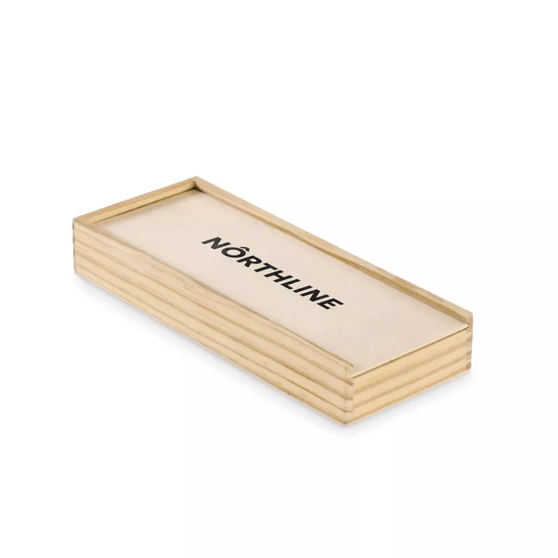 Zestaw domino i karty do gry w pudełku DOMI&CARDS - Drewna (MO2669-40)