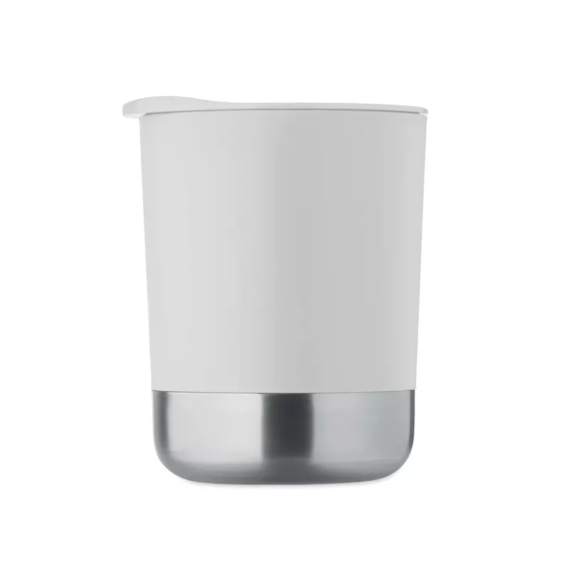 Kubek z PP z przesuwaną pokrywką 300 ml BEAKER - Bialy (MO2772-06)