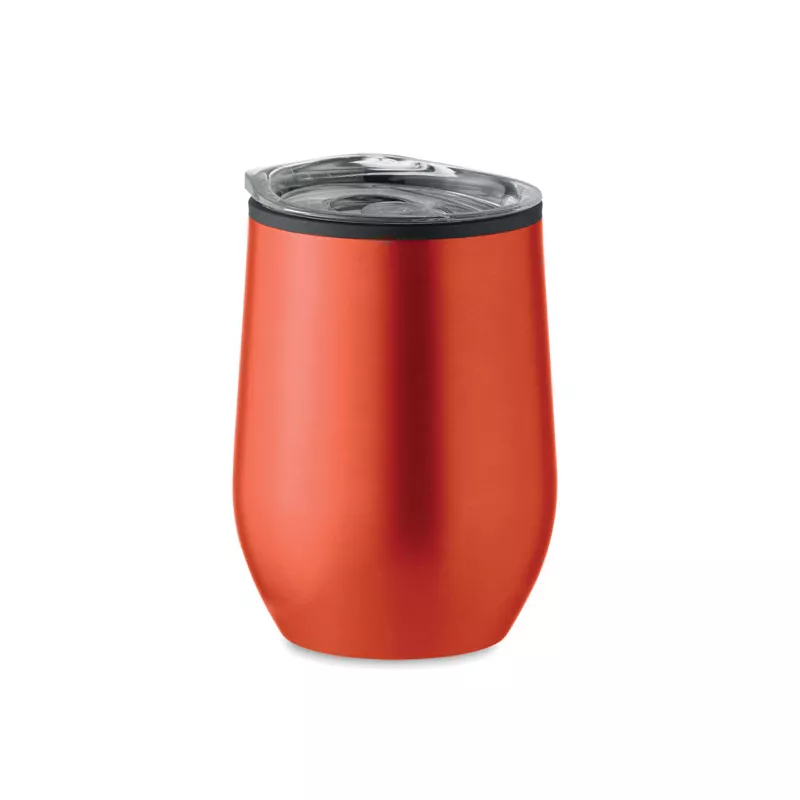 Kubek termiczny stalowy z pokrywką 350 ml CHIN CHAN - Czerwony (MO6700-05)