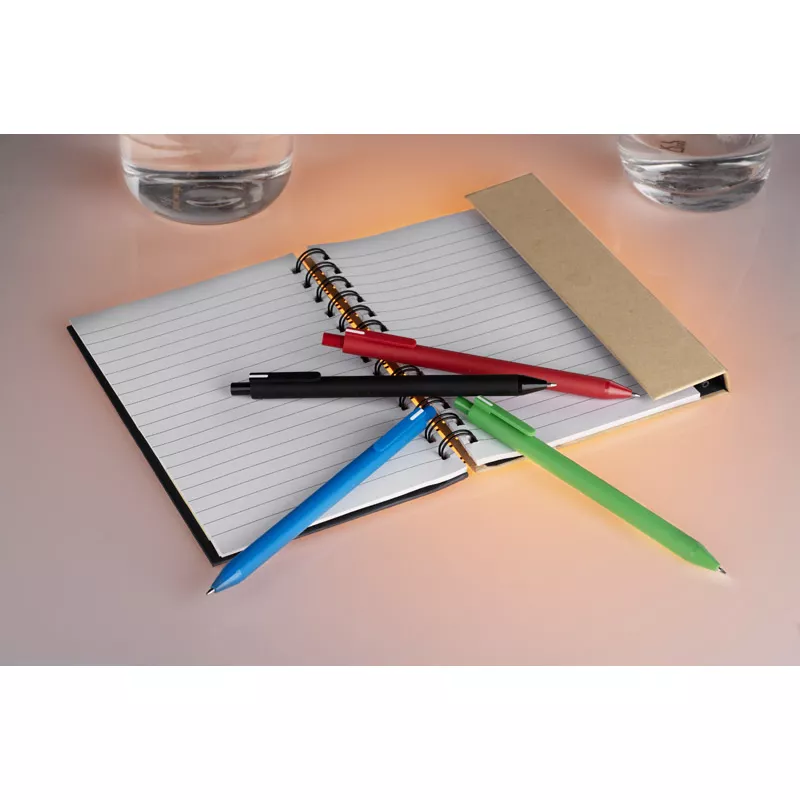 Długopis z powłoką soft touch FULKO - czerwony (19829-04)