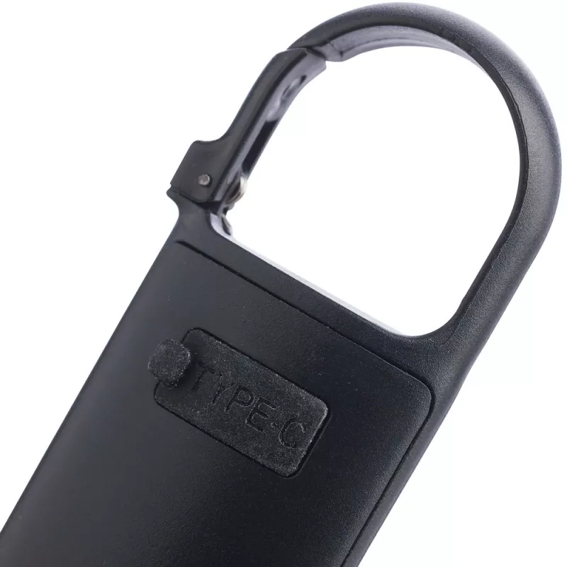 Brelok do kluczy, mini latarka - czarny (VA509-03)