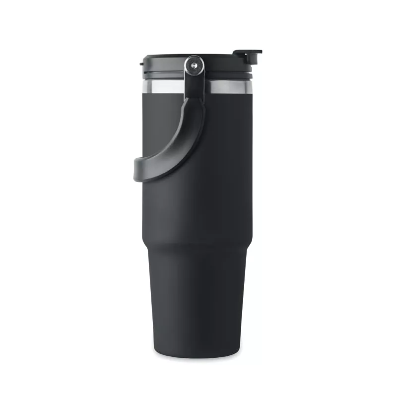 Kubek termiczny ze słomką ze stali 850 ml SUMA HAND - Czarny (MO2561-03)