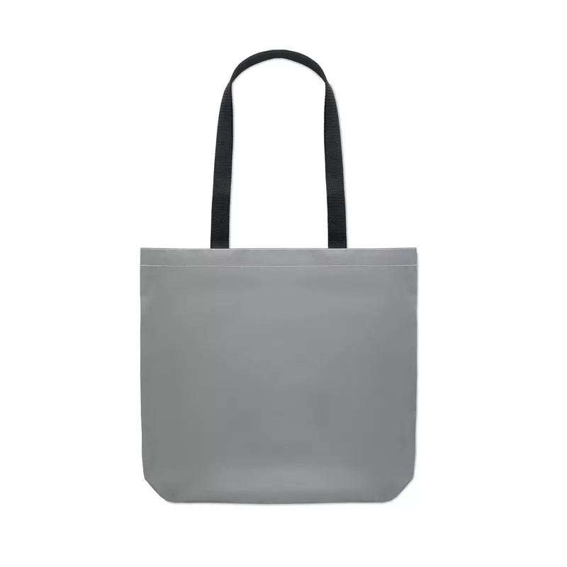 Torba na zakupy odblaskowa z poliestru VISI TOTE - Srebrny Mat (MO6302-16)