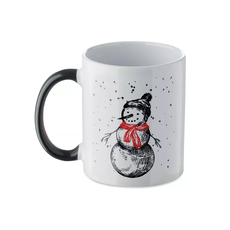 Kubek ceramiczny świąteczny 300 ml FESTIMUG - Czarny/Czerwony (CX1571-83)