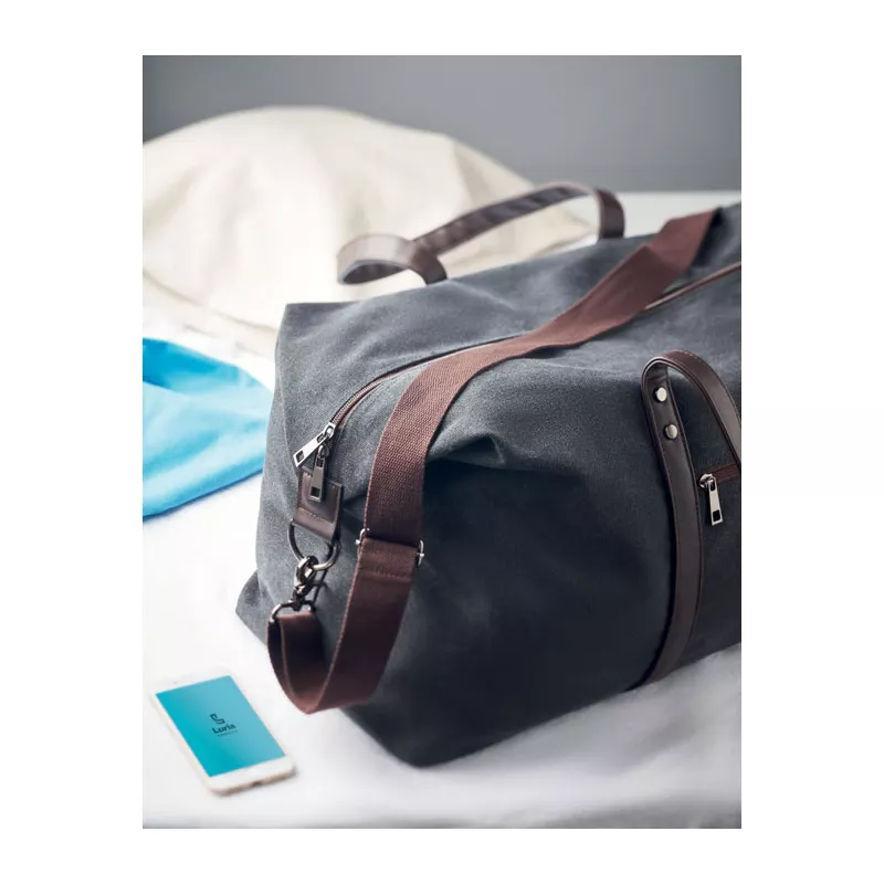 Torba weekendowa z płótna 450 g/m² ZURICH - Czarny (MO6279-03)