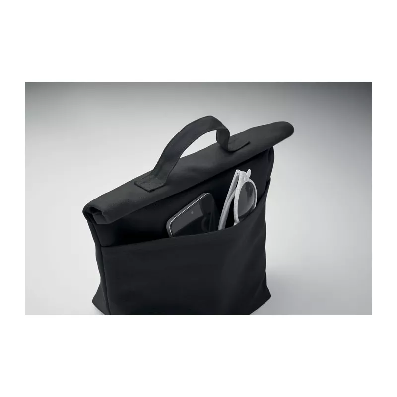 Torba termiczna na lunch z recyklingu RECOBA COLOUR - Czarny (MO2551-03)