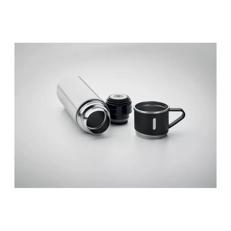 Termos dwuścienny 420 ml z kubkiem TONIA - Bialy (MO2117-06)