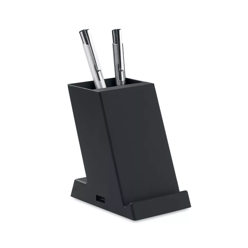 Ładowarka bezprzewodowa 15W z przybornikiem BLOCK - Czarny (MO6679-03)