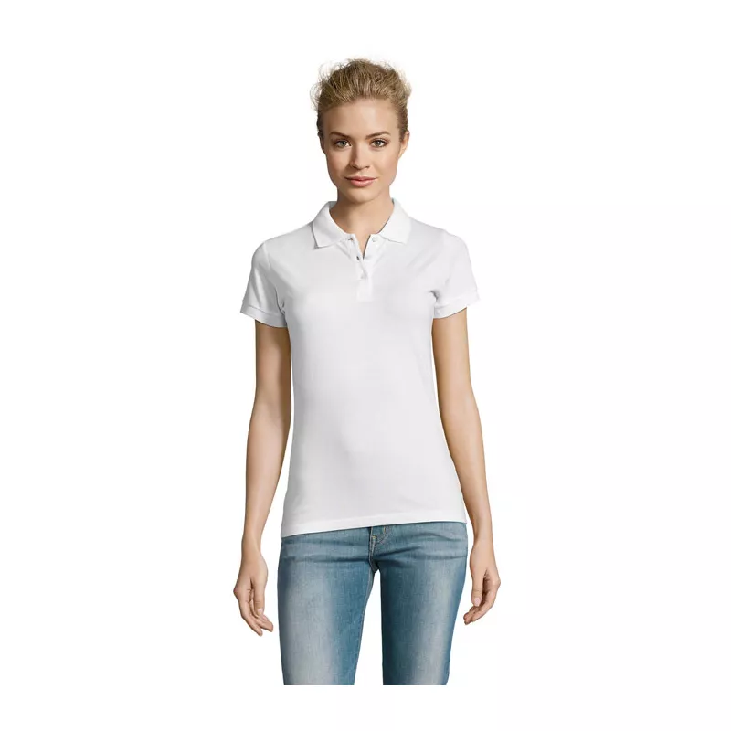 Polo damskie piqué 180 g/m² Sol's PERFECT WOMEN - Bialy (S11347-WH)