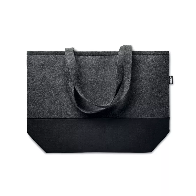 Torba na zakupy z filcu RPET DUO INDICO - Kamienny Szary (MO6455-15)