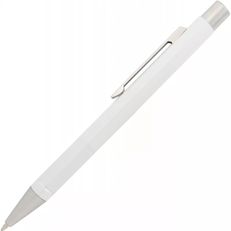 Długopis metalowy półżelowy ALMEIRA - biały (374106)