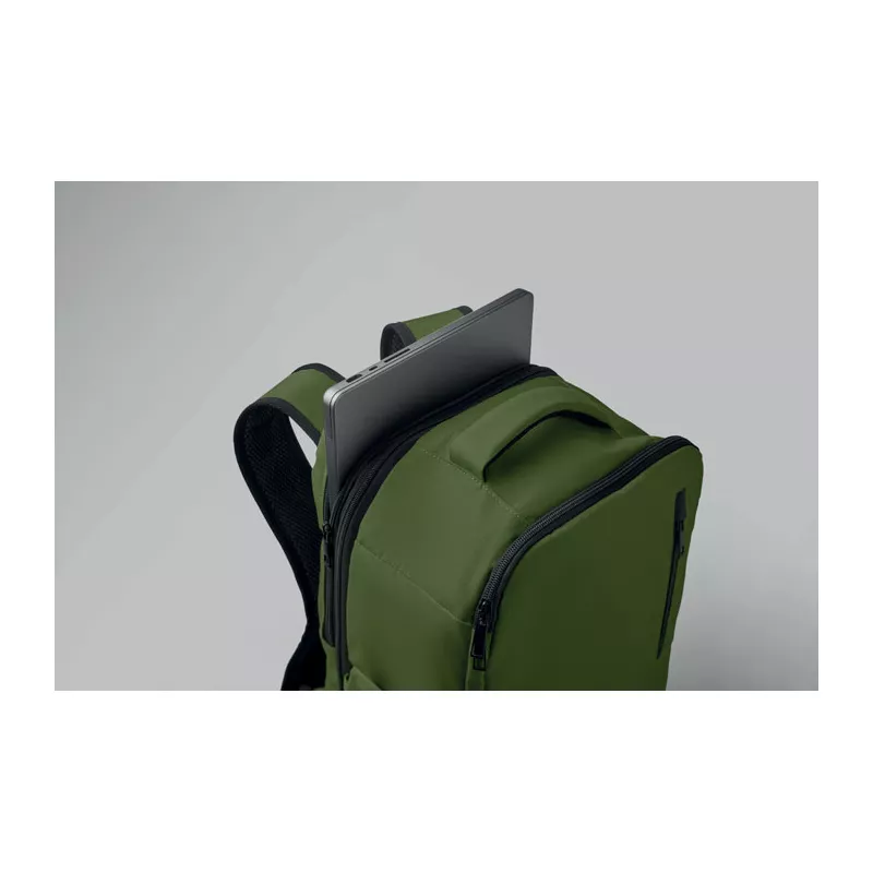 Plecak kabinowy z RPET na laptop 15" FLYSAFE - Ciemnozielony (MO2840-60)