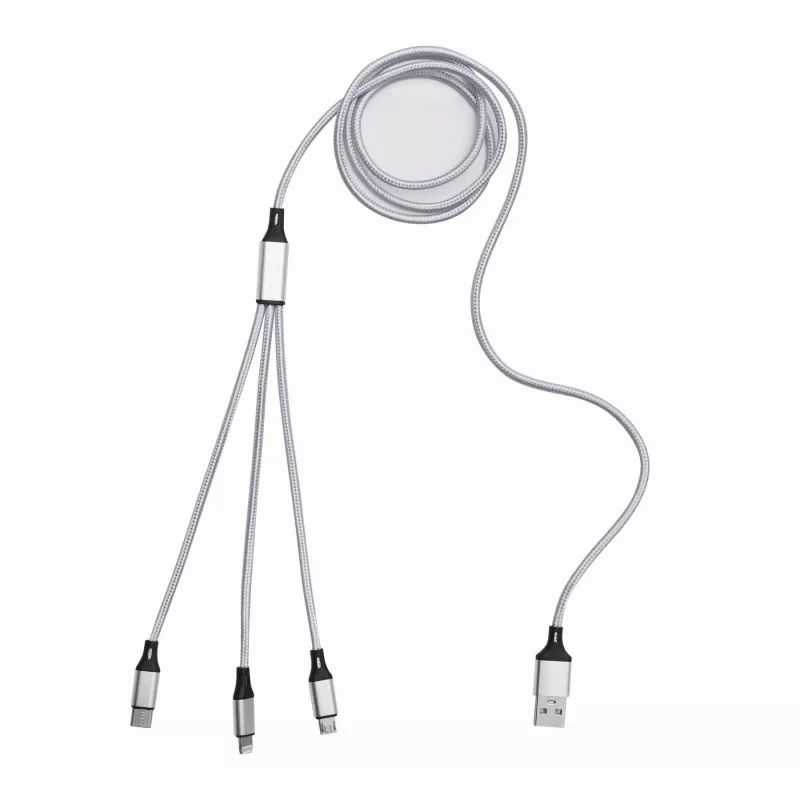 Kabel do ładowania CHARGE DISTANCE - srebrny (56-1107381)