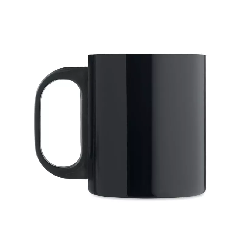 Kubek dwuścienny stalowy z uchwytem 300 ml TANISS - Czarny (MO6600-03)
