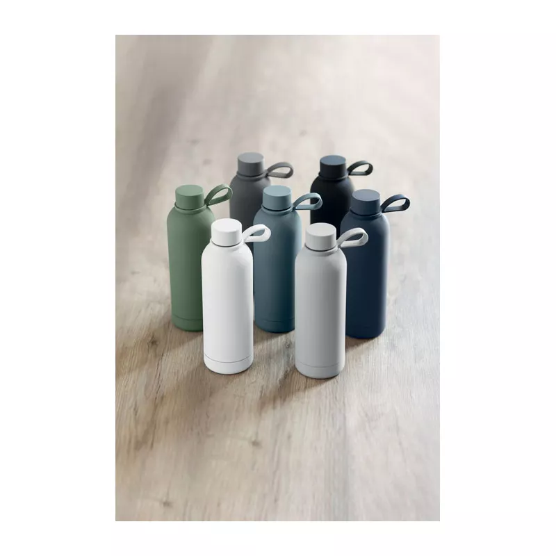Butelka termiczna ze stali z recyklingu 500 ml EMERALD - Szary (MO2315-07)