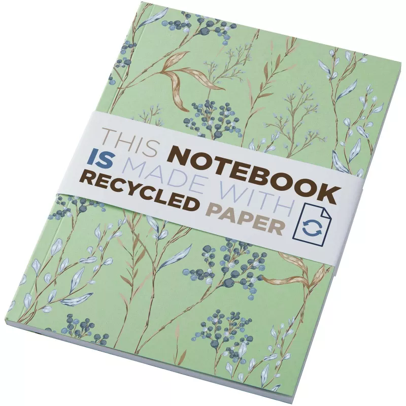 Notatnik A5 Novella Austen z miękką okładką z materiału z recyklingu, 50 kartek - Zielony (21024961)