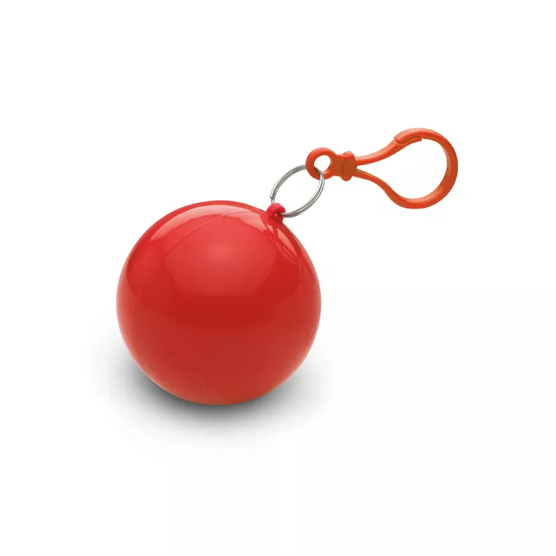 Ponczo przeciwdeszczowe w etui z karabińczykiem NIMBUS - Czerwony (MO7421-05)